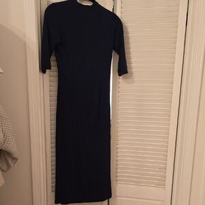 Alice + Olivia Dark Blue Long Sleeve Dress